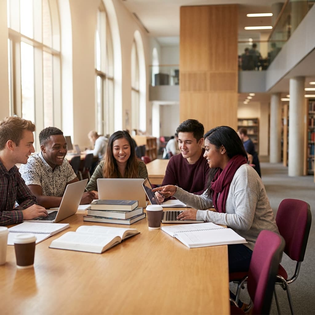 EPFL students studying together